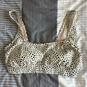 Spotted Black and Cream Swimsuit Top